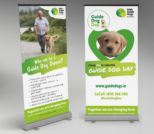 Irish Guide Dogs Pull Up Banners